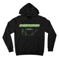 Sheditation (Peace In Your Workshop Shed) Gardeners Edit Tall Hoodie