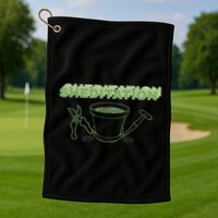 Sheditation (Peace In Your Workshop Shed) Gardeners Edit Golf Towel