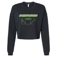 Sheditation (Peace In Your Workshop Shed) Gardeners Edit Cropped Pullover Crew