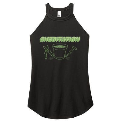 Sheditation (Peace In Your Workshop Shed) Gardeners Edit Women's Perfect Tri Rocker Tank