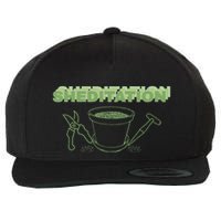 Sheditation (Peace In Your Workshop Shed) Gardeners Edit Wool Snapback Cap