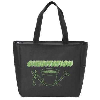 Sheditation (Peace In Your Workshop Shed) Gardeners Edit Zip Tote Bag