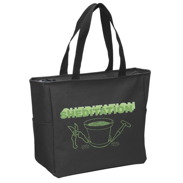 Sheditation (Peace In Your Workshop Shed) Gardeners Edit Zip Tote Bag