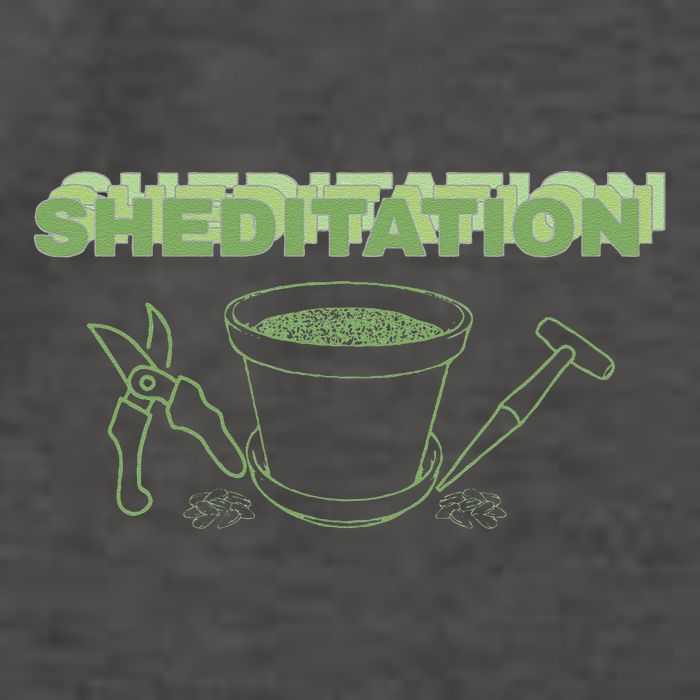 Sheditation (Peace In Your Workshop Shed) Gardeners Edit Vector Backpack