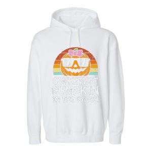 Sweetest Pumpkin In The Patch Funny Halloween Garment-Dyed Fleece Hoodie