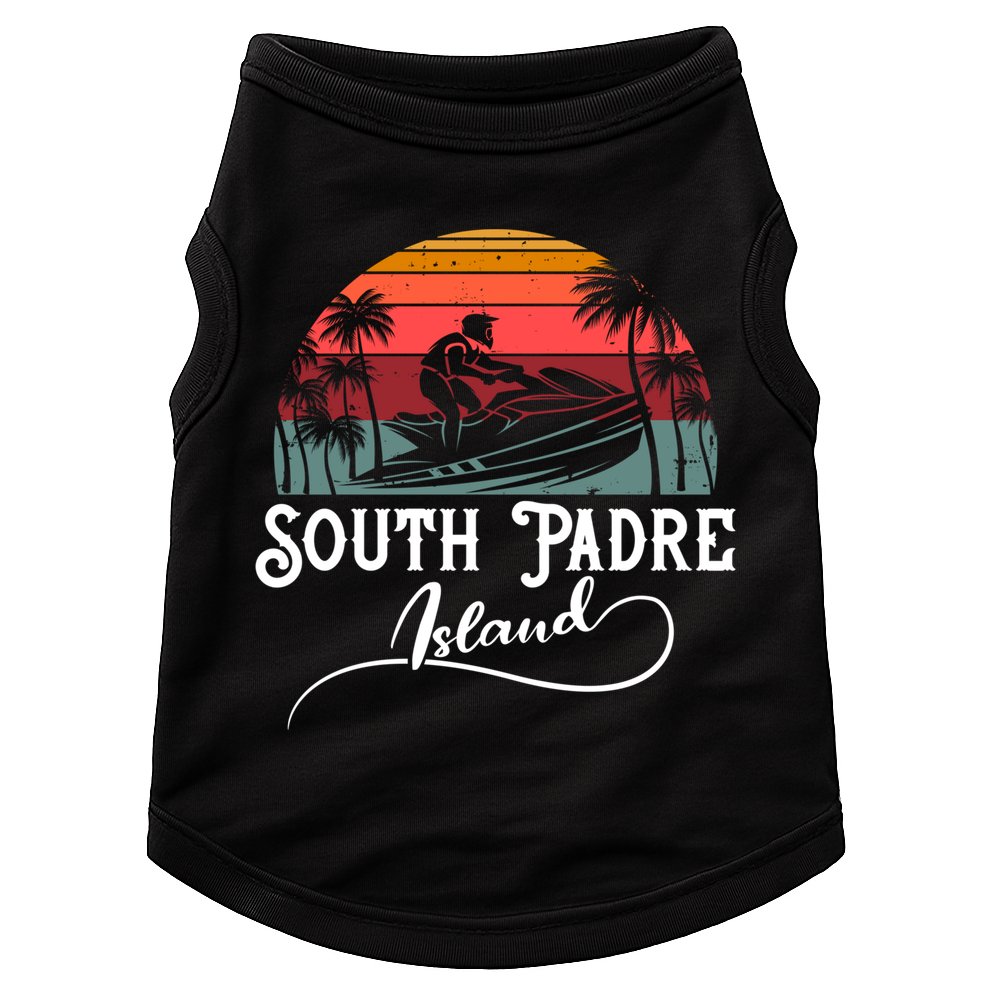 South Padre Island Jet Ski Lover Great Gift Doggie Tank