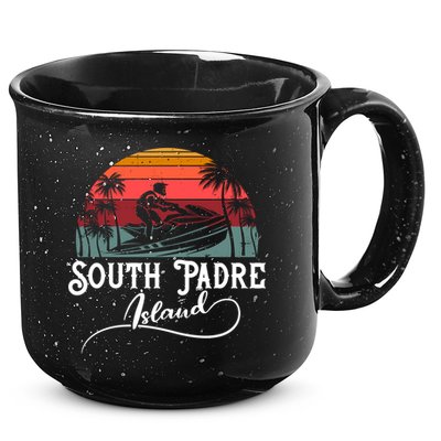 South Padre Island Jet Ski Lover Great Gift 15oz Campfire Ceramic Mug