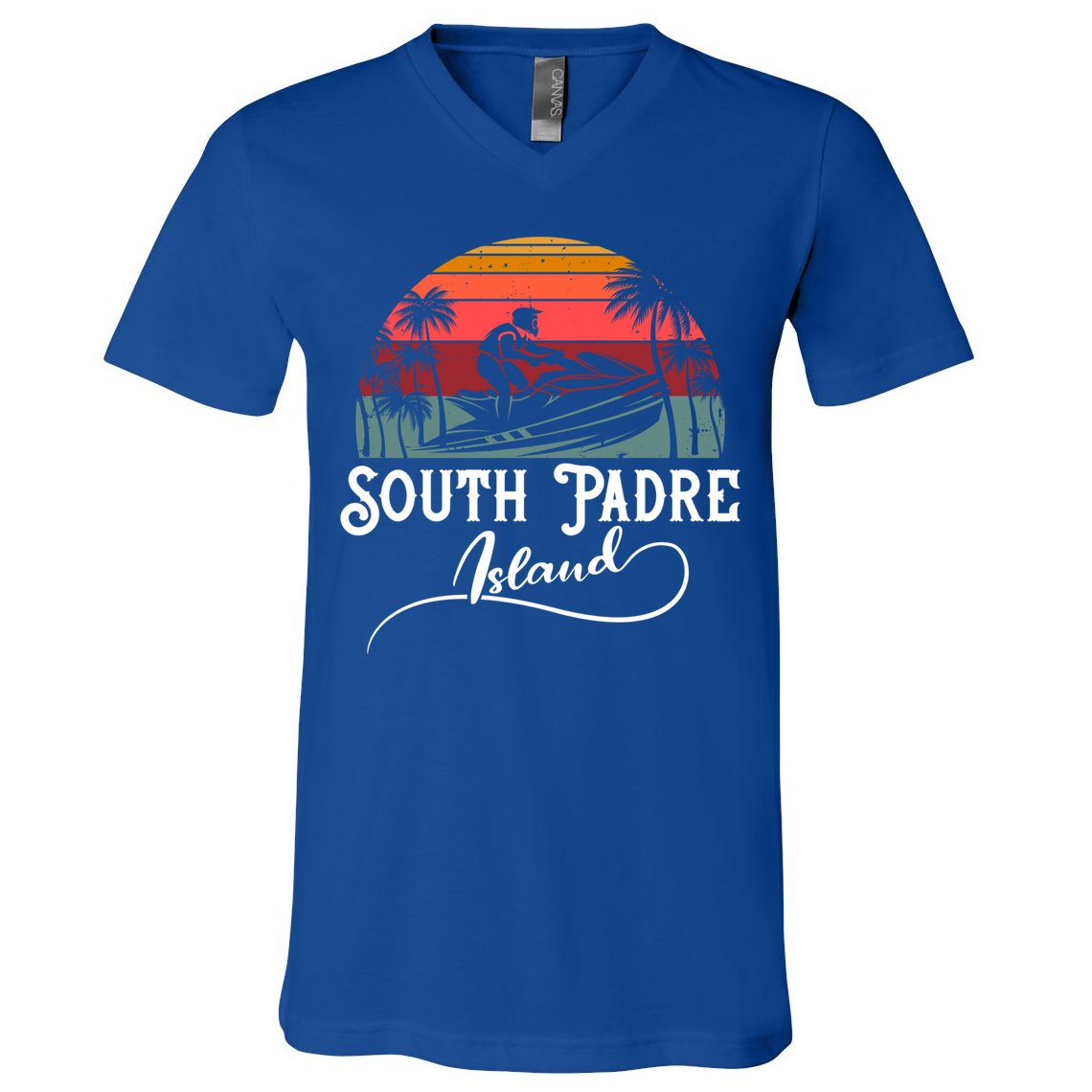 South Padre Island Jet Ski Lover Great Gift V-Neck T-Shirt