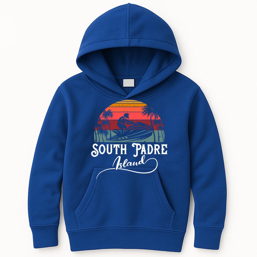 South Padre Island Jet Ski Lover Great Gift Kids Hoodie