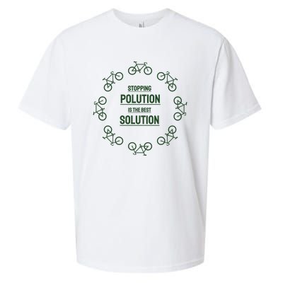 Stopping Polution Is The Best Solution Sueded Cloud Jersey T-Shirt