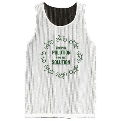 Stopping Polution Is The Best Solution Mesh Reversible Basketball Jersey Tank