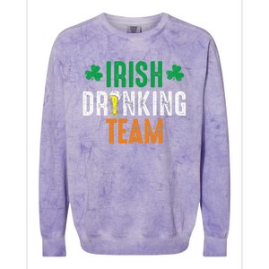 St Patrick's Irish Beer Drinking Team Ireland Flag Clover Colorblast Crewneck Sweatshirt