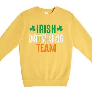 St Patrick's Irish Beer Drinking Team Ireland Flag Clover Premium Crewneck Sweatshirt