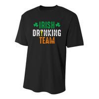 St Patrick's Irish Beer Drinking Team Ireland Flag Clover Youth Performance Sprint T-Shirt