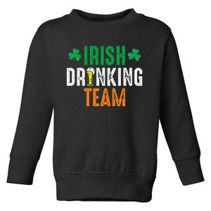 St Patrick's Irish Beer Drinking Team Ireland Flag Clover Toddler Sweatshirt