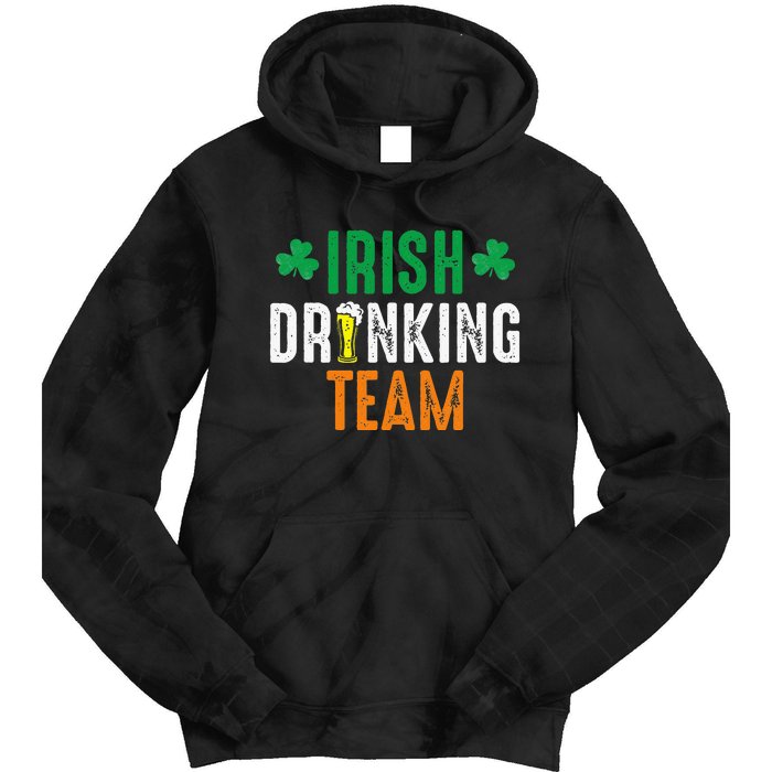 St Patrick's Irish Beer Drinking Team Ireland Flag Clover Tie Dye Hoodie