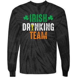 St Patrick's Irish Beer Drinking Team Ireland Flag Clover Tie-Dye Long Sleeve Shirt