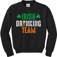 St Patrick's Irish Beer Drinking Team Ireland Flag Clover Kids Sweatshirt