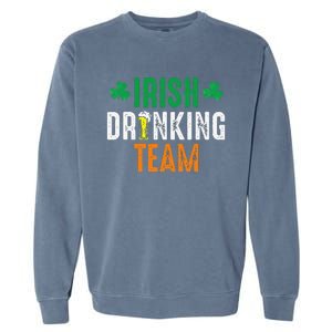 St Patrick's Irish Beer Drinking Team Ireland Flag Clover Garment-Dyed Sweatshirt