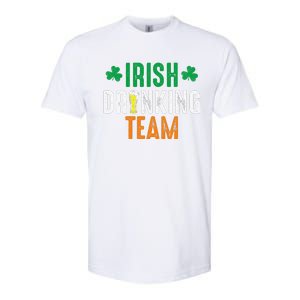 St Patrick's Irish Beer Drinking Team Ireland Flag Clover Softstyle CVC T-Shirt