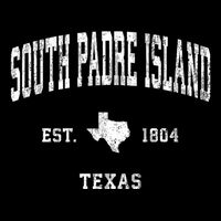 South Padre Island Texas Tx Vintage Athletic Black Sports Backpack