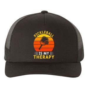 Sunset Pickleball Is My Therapy Paddles Sport Gift Pickleball Team Yupoong Adult 5-Panel Trucker Hat