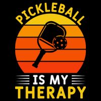 Sunset Pickleball Is My Therapy Paddles Sport Gift Pickleball Team City Backpack
