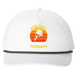 Sunset Pickleball Is My Therapy Paddles Sport Gift Pickleball Team Snapback Five-Panel Rope Hat