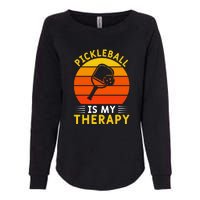 Sunset Pickleball Is My Therapy Paddles Sport Gift Pickleball Team Womens California Wash Sweatshirt