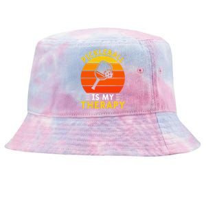 Sunset Pickleball Is My Therapy Paddles Sport Gift Pickleball Team Tie-Dyed Bucket Hat