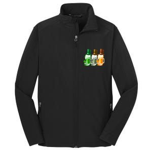 St Patrick's Irish Beer Ing Team Ireland Flag Clover Gift Core Soft Shell Jacket