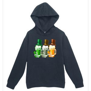 St Patrick's Irish Beer Ing Team Ireland Flag Clover Gift Urban Pullover Hoodie