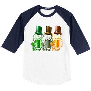 St Patrick's Irish Beer Ing Team Ireland Flag Clover Gift Baseball Sleeve Shirt