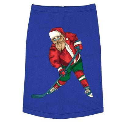 Santa Playing Ice Hockey Cool Christmas Funny Gift Doggie Tank