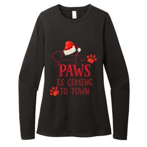 Santa Paws Is Coming To Town Christmas Womens CVC Long Sleeve Shirt