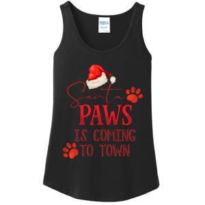 Santa Paws Is Coming To Town Christmas Ladies Essential Tank