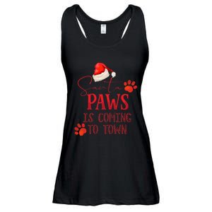 Santa Paws Is Coming To Town Christmas Ladies Essential Flowy Tank