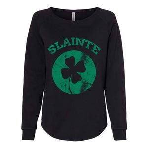 St Patricks Ireland Shamrock Proud Irish Slainte Gift Womens California Wash Sweatshirt