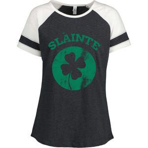 St Patricks Ireland Shamrock Proud Irish Slainte Gift Enza Ladies Jersey Colorblock Tee