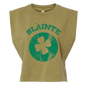 St Patricks Ireland Shamrock Proud Irish Slainte Gift Garment-Dyed Women's Muscle Tee