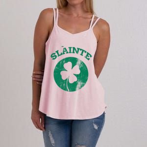 St Patricks Ireland Shamrock Proud Irish Slainte Gift Women's Strappy Tank