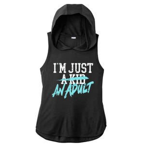 Simple Plan Im Just And Life Is A Nightmare Ladies PosiCharge Tri-Blend Wicking Draft Hoodie Tank