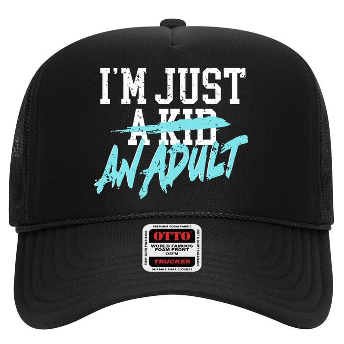 Simple Plan Im Just And Life Is A Nightmare High Crown Mesh Back Trucker Hat