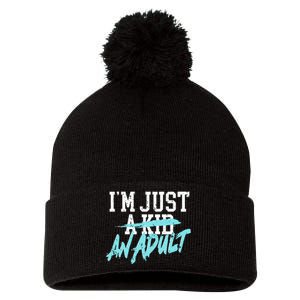 Simple Plan Im Just And Life Is A Nightmare Pom Pom 12in Knit Beanie