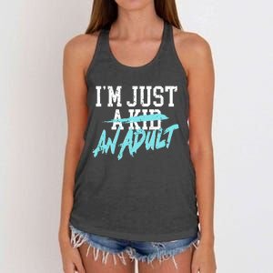 Simple Plan Im Just And Life Is A Nightmare Women's Knotted Racerback Tank