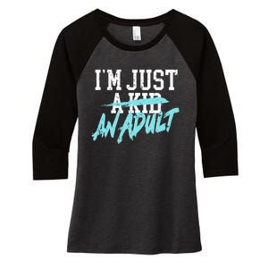 Simple Plan Im Just And Life Is A Nightmare Women's Tri-Blend 3/4-Sleeve Raglan Shirt