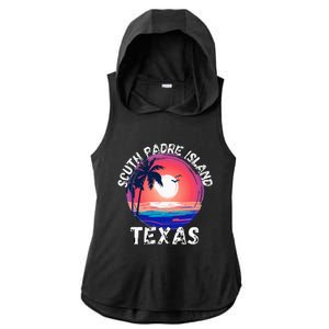 South Padre Island Souvenirs Ladies PosiCharge Tri-Blend Wicking Draft Hoodie Tank