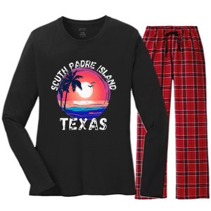 South Padre Island Souvenirs Women's Long Sleeve Flannel Pajama Set 