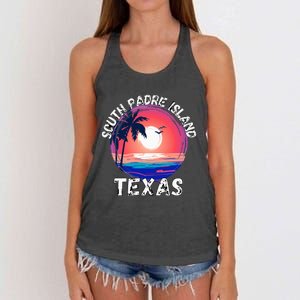 South Padre Island Souvenirs Women's Knotted Racerback Tank