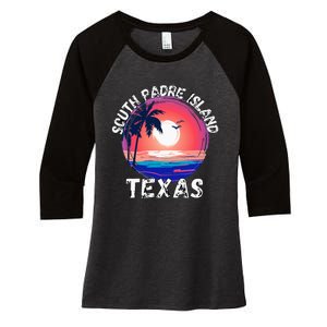 South Padre Island Souvenirs Women's Tri-Blend 3/4-Sleeve Raglan Shirt